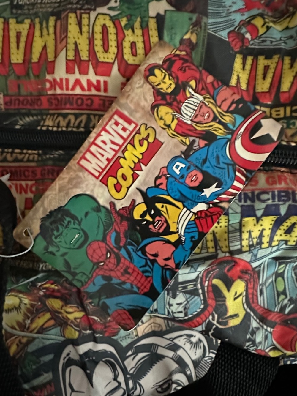 Marvel Iron Man Comic Print Duffel Bag - Red, Yellow, Blue, Black NWT - Picture 6 of 16